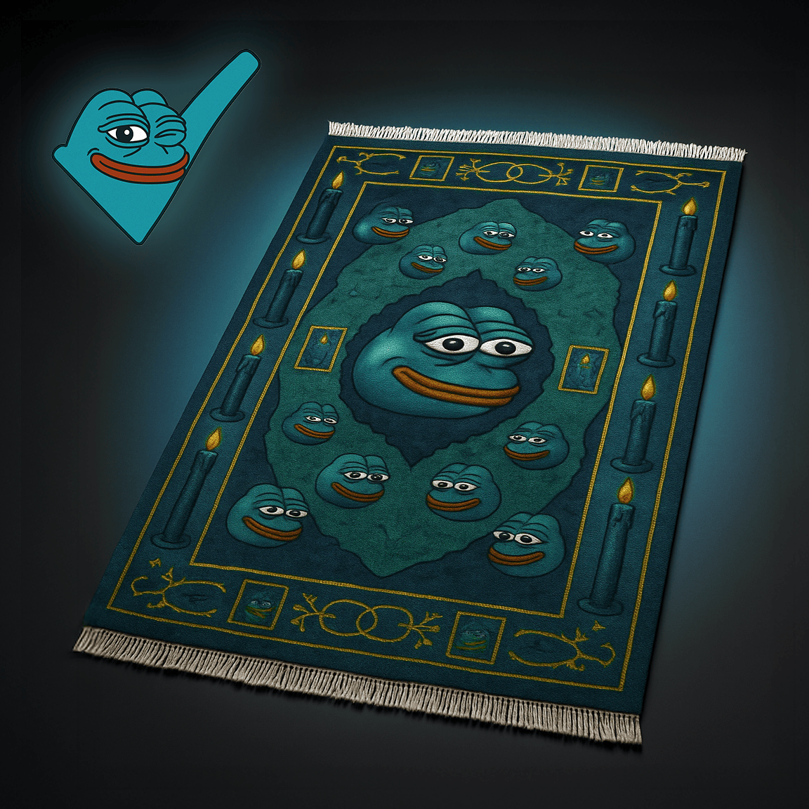 BlackRug logo with Pepe rug design